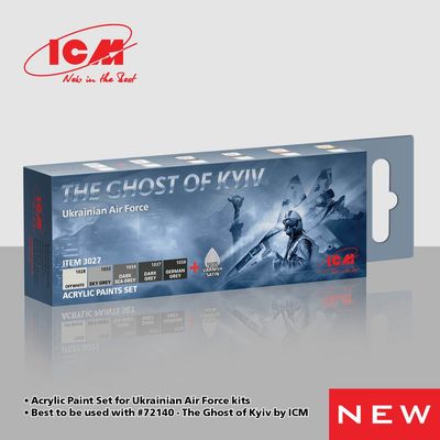 The Ghost of Kyiv  Acrylic Colour Paint Set  6 x 12 ml