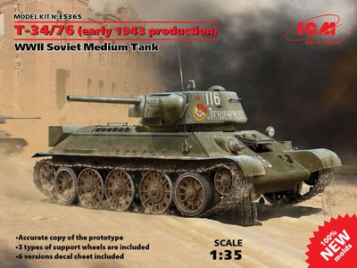 T-34/76 early 1943  WWII Soviet Medium Tank 1:35