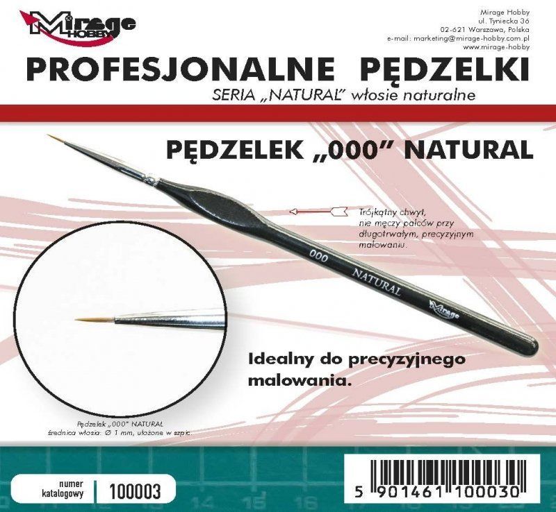 Mirage Brush Natural Size 000