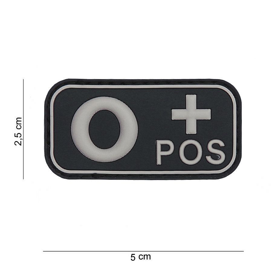 "O+" Blood Group Rubber Patch