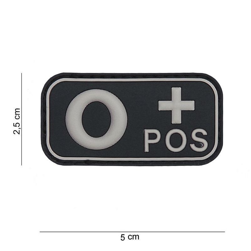 "O+" Blood Group Rubber Patch