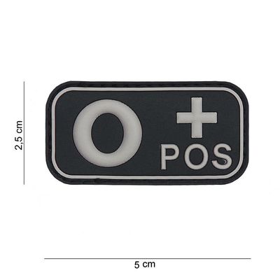 "O+" Blood Group Rubber Patch