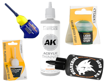 Glues, Thinners, fillers