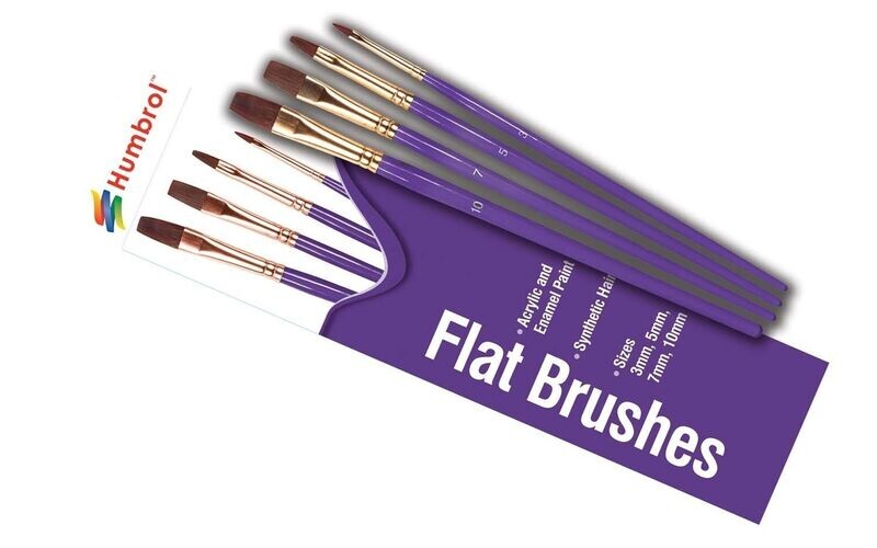 Humbrol Flat Brush Pack Size 3/5/7/10 Humbrol Flat Brush Pack Size 3/5/7/10