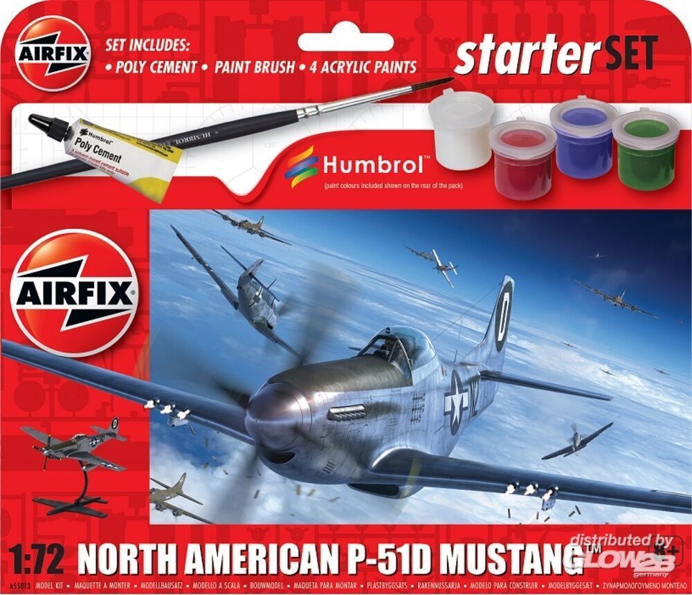 North American Mustang P-51D Starter Set 1:72 North American Mustang P-51D Starter Set 1:72