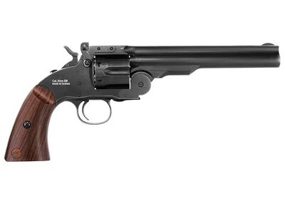 ASG Schofield 6" Revolver - Aging Black & Wooden Grip