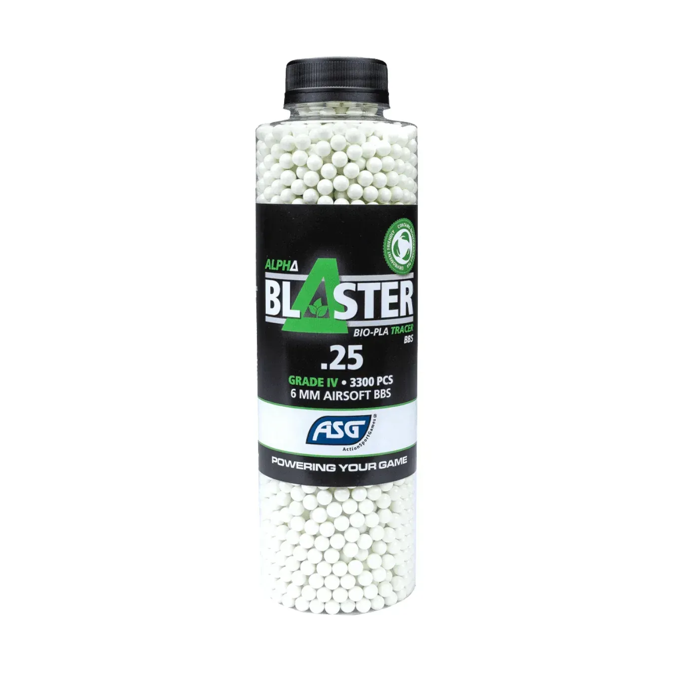 ASG Alpha Blaster Bio Tracer 0.25g 3300 BBs ASG Alpha Blaster Bio Tracer 0.25g 3300 BBs