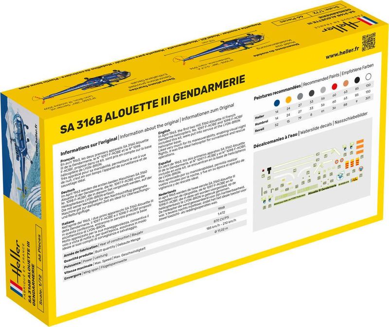 SA 316 Alouette III Gendarmerie 1:72