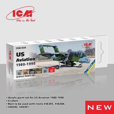 ICM US Aviation 1980 – 1990 Acrylic Colour Paint Set 6 x 12 ml ICM US Aviation 1980 – 1990 Acrylic Colour Paint Set 6 x 12 ml