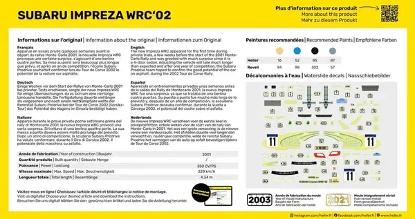 Heller Subaru Impreza WRC'02 1/43