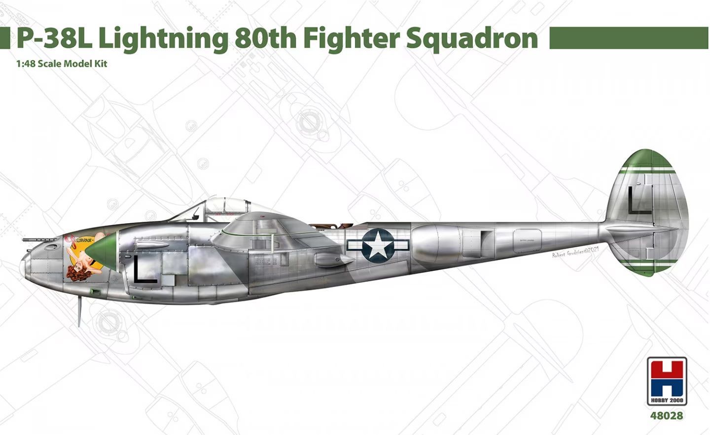 Hobby2000 P-38L Lightning │80th Fighter Squadron 1:48