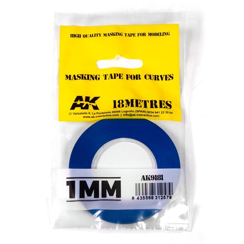 Blue Masking Tape for curves 1mm