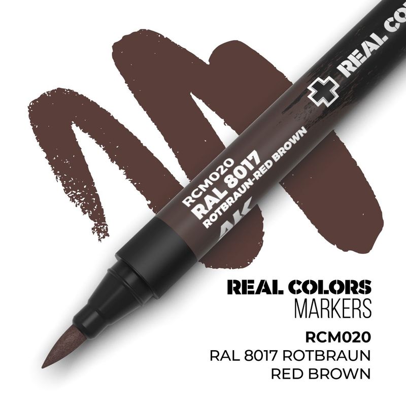 Real Colours Markers: RAL 8017 ROTBRAUN-RED BROWN