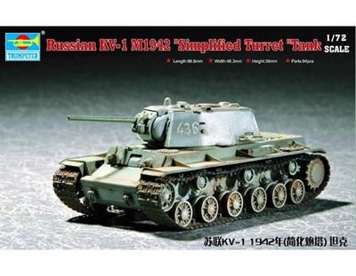 Trumpeter Russian KV-1 (Model 1942) 1:72 Trumpeter Russian KV-1 (Model 1942) 1:72