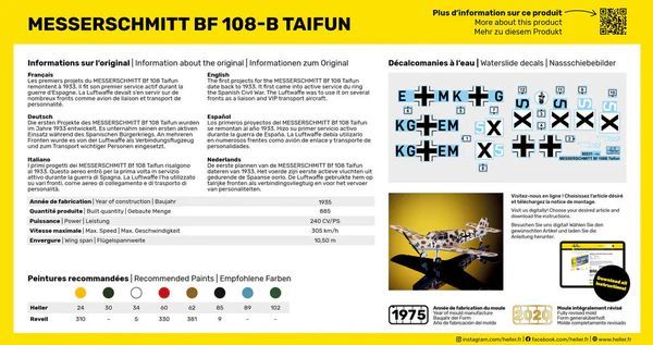 Heller Messerschmitt Bf 108 B Taifun 1:72