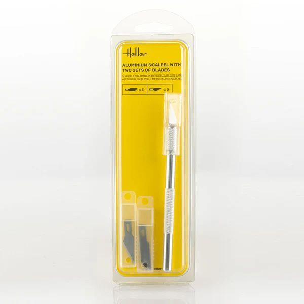 Heller Aluminium scalpel with fine-pointed blades