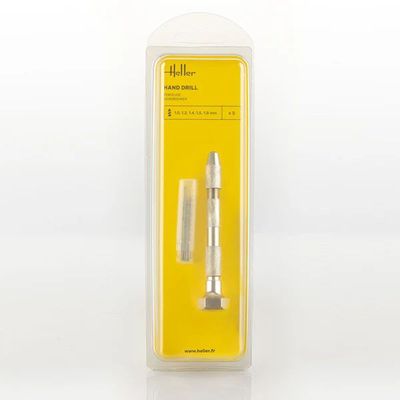 Heller Hand drill with five drill bits