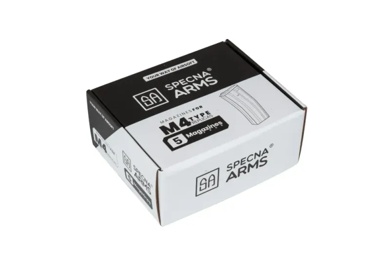 Specna Arms M4 Mid-Cap Magazine 140rd Box of 5