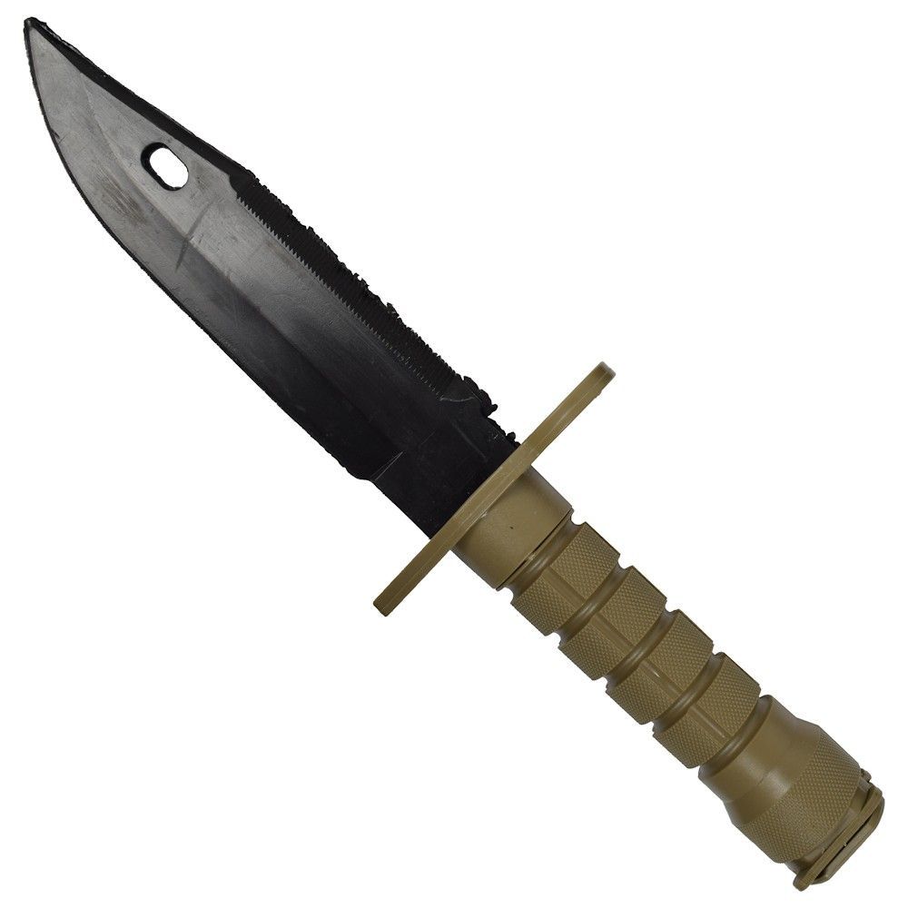 M9 Bayonet Plastic Airsoft Knife - Tan M9 Bayonet Plastic Airsoft Knife - Tan