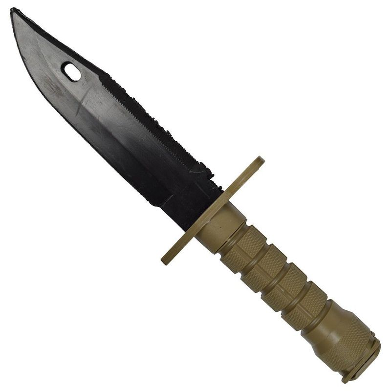 M9 Bayonet Plastic Airsoft Knife - Tan M9 Bayonet Plastic Airsoft Knife - Tan