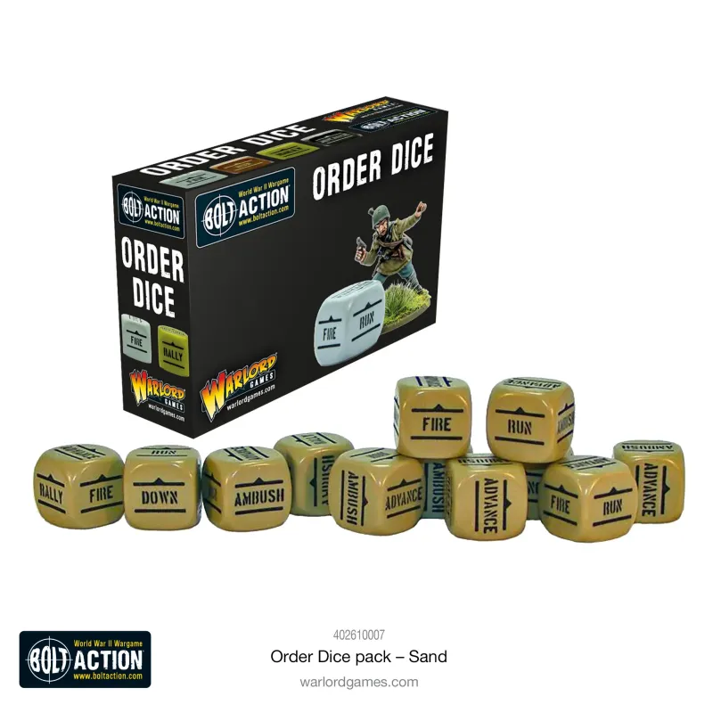 Bolt Action Orders Dice Pack - Sand Bolt Action Orders Dice Pack - Sand