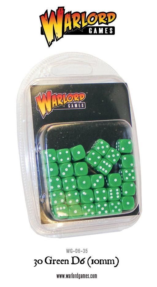 30 Green D6 Dice(10mm) 30 Green D6 Dice(10mm)