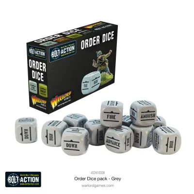 Bolt Action Orders Dice Pack - Grey Bolt Action Orders Dice Pack - Grey