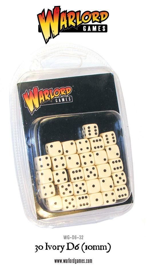 30 Ivory D6 Dice(10mm) 30 Ivory D6 Dice(10mm)