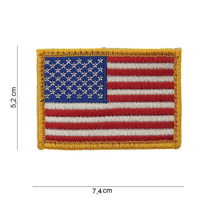USA Flag Yellow Border Patch USA Flag Yellow Border Patch