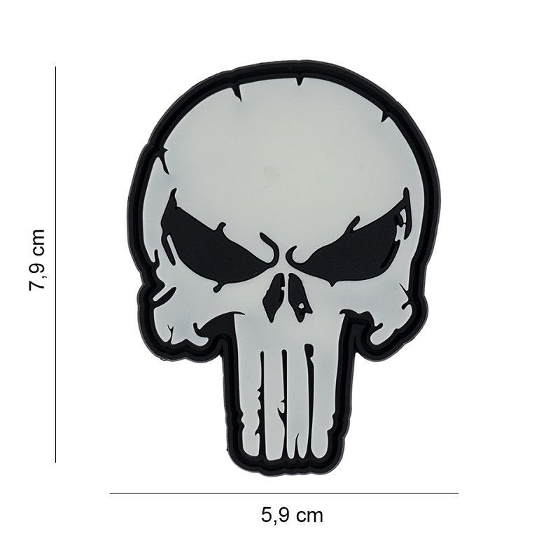 Punisher Skull Glow In The Dark Patch Punisher Skull Glow In The Dark Patch