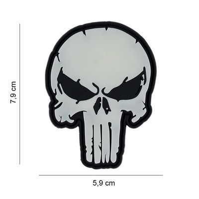 Punisher Skull Glow In The Dark Patch Punisher Skull Glow In The Dark Patch