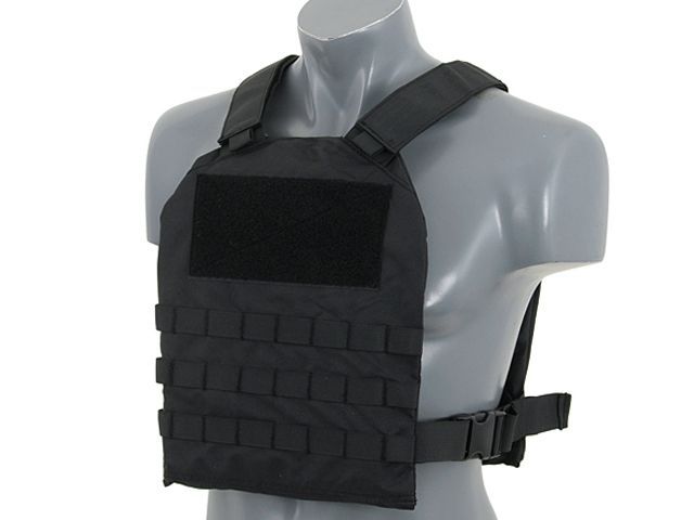 Simple Plate Carrier Tactical Vest - Black