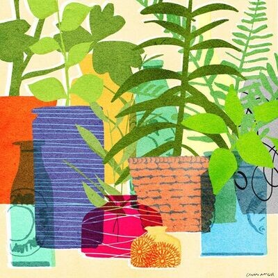 Plants & Pots Print/Greetings Card
