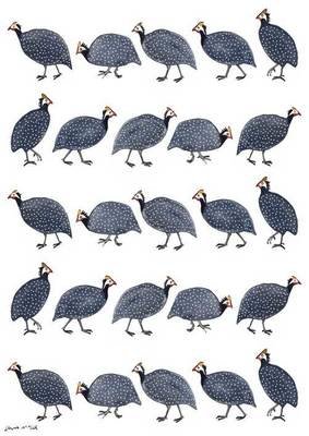 Guinea Fowl Pattern Print