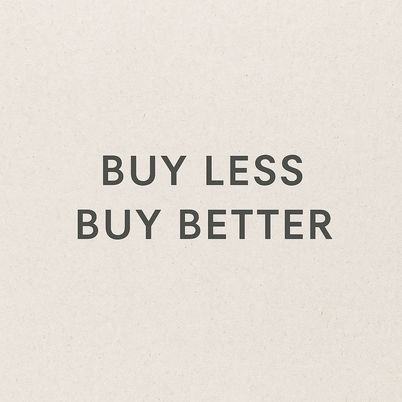 Conscious Consumerism: How to Buy Less and Buy Better