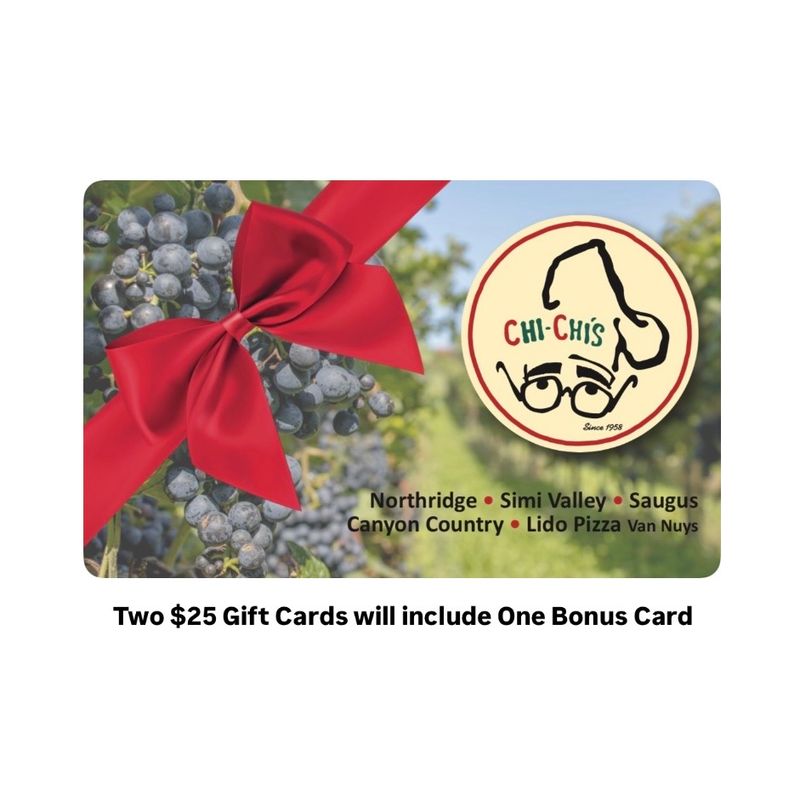 $25 Gift Card (1 Bonus Card for every $50)