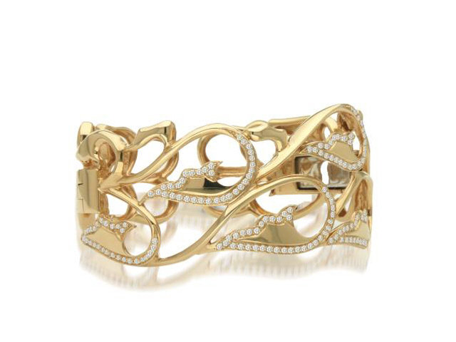 18K Rose Gold Diamond Cuff
