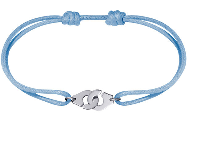 18K W/G BABY MENOTTES BRACELET LIGHT BLUE CHORD