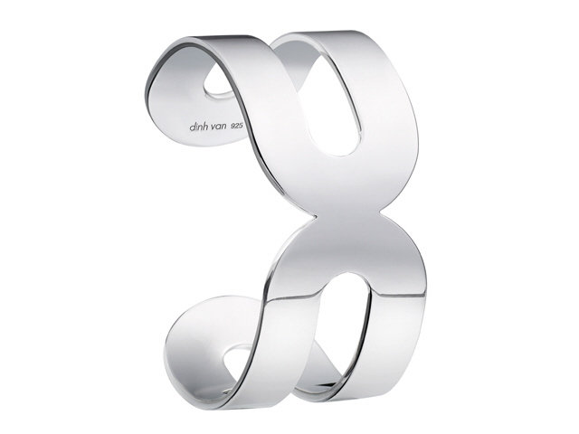Silver Maillon XL Dinh Van Cuff, 16cm