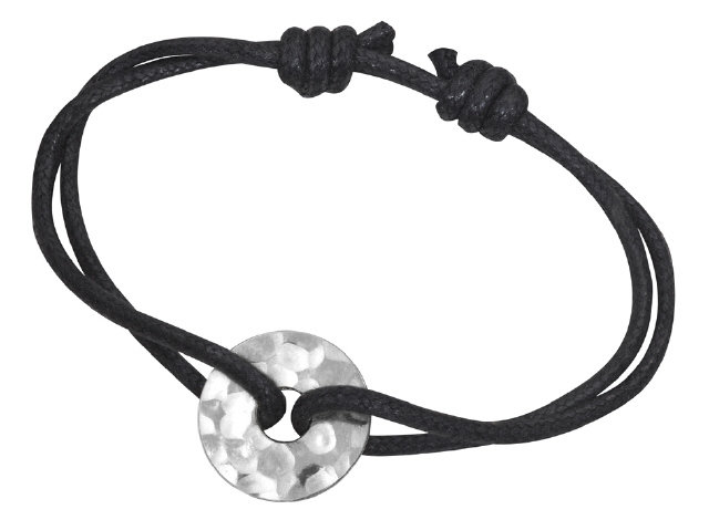 Chinese Pi dihn van Silver cord Bracelet