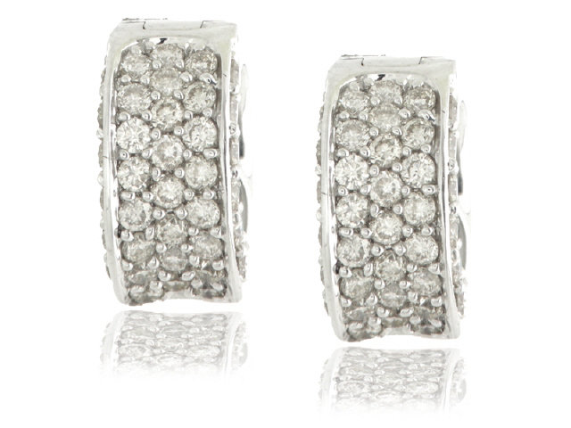 18k w/g Diamond .98ct Earrings