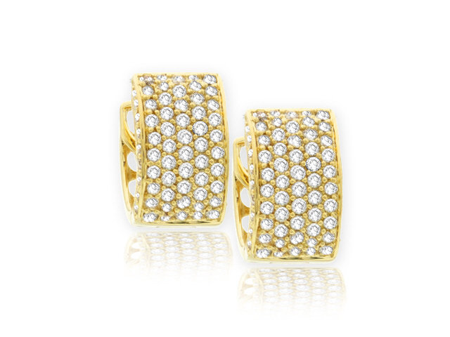 18K Y/G DIAMOND 1.71CT EARRING