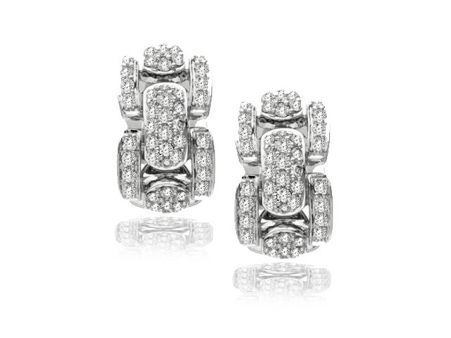 18k w/g Dia 2.13ct Earr