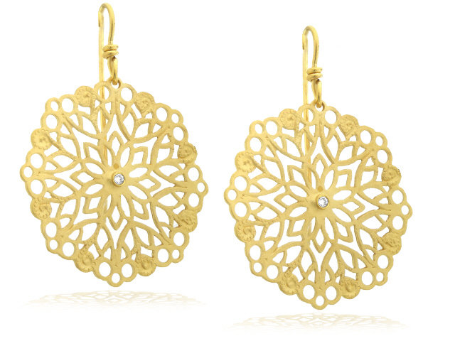 14k y/g Diamond earrings