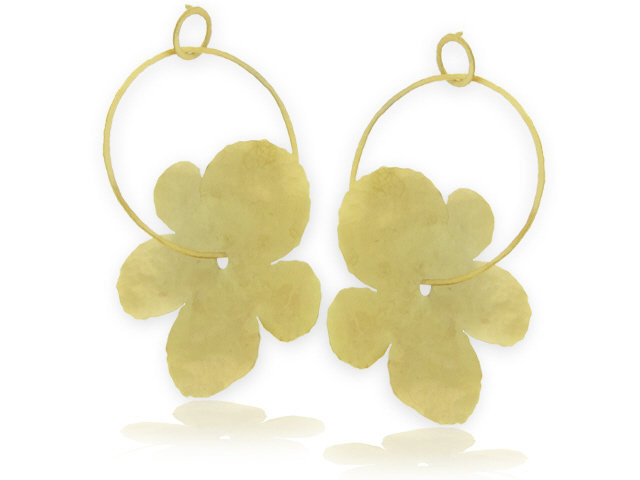 14k y/g flower earrings