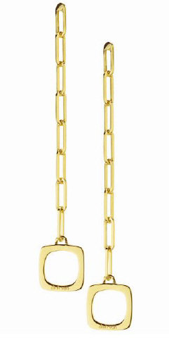 18K Y/G IMPRESSION EARRINGS