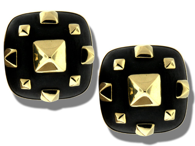18K Yellow Gold Trianon Earrings