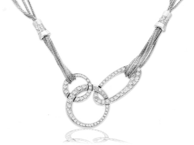 18k w/g Diamond Necklace