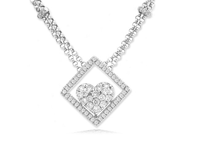 18K W/G DIAMOND NECKLACE