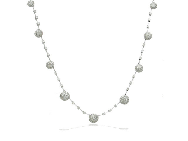 18K WHITE GOLD DIAMOND NECKLACE